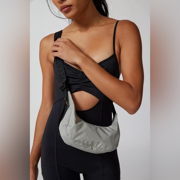 BAGGU Mini Nylon Crescent Bag in Grey- UO Exclusive - Picture 4 of 5